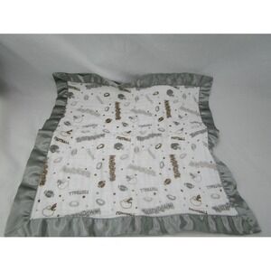 Bacati Football Touchdown Lovey Security Blanket